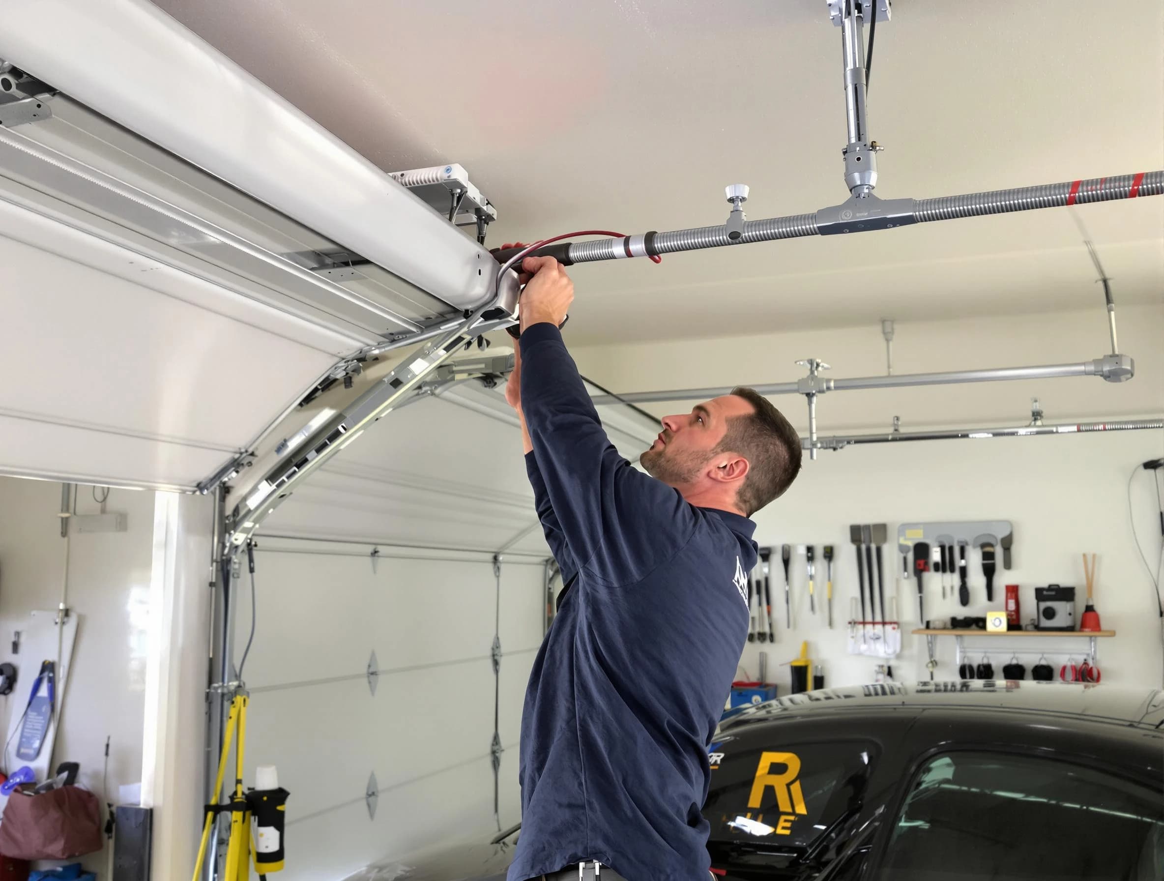 O'Hara Garage Door Repair technician performing garage door cable repair in O'Hara