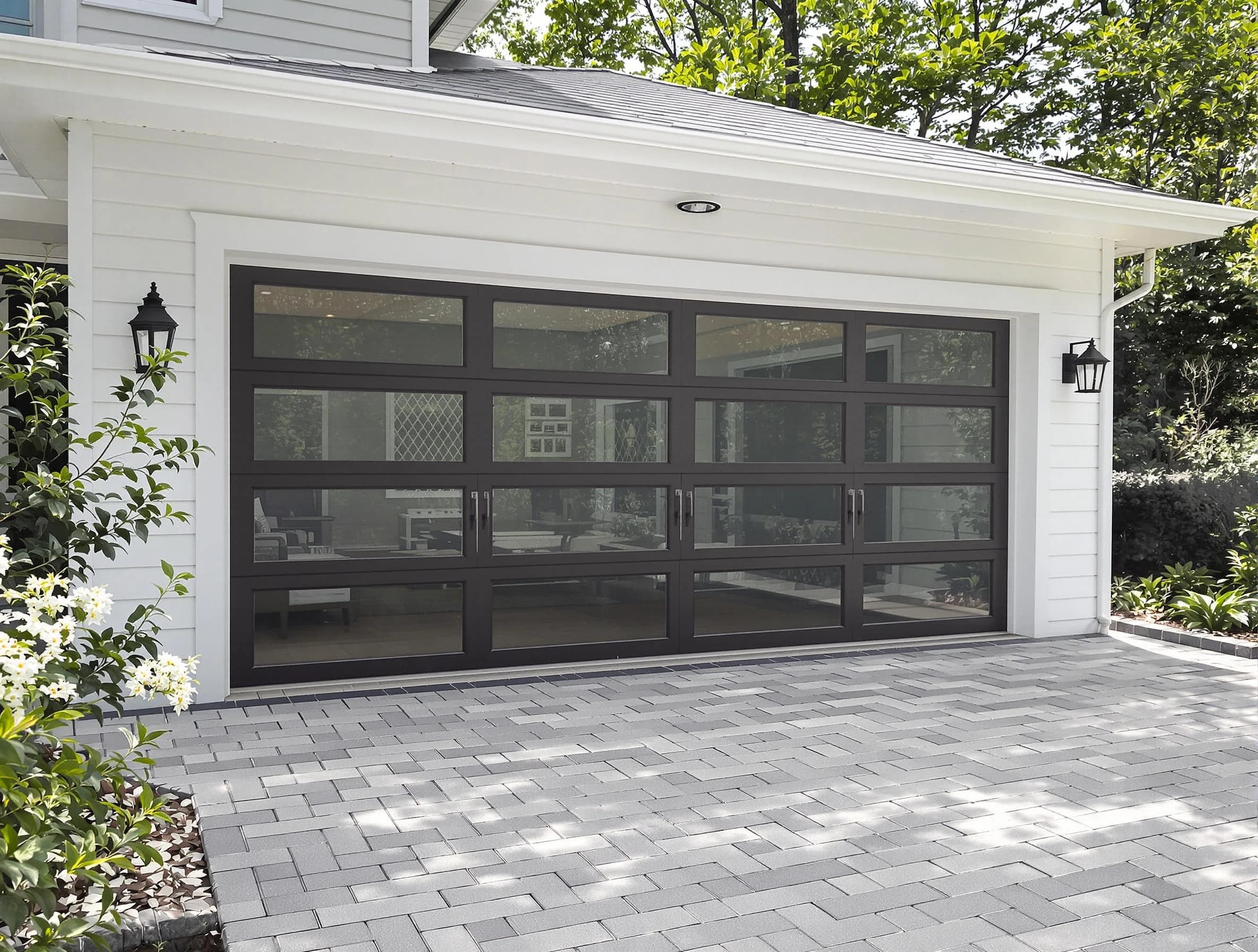 O'Hara Garage Door Repair design specialist presenting custom garage door options to O'Hara homeowner