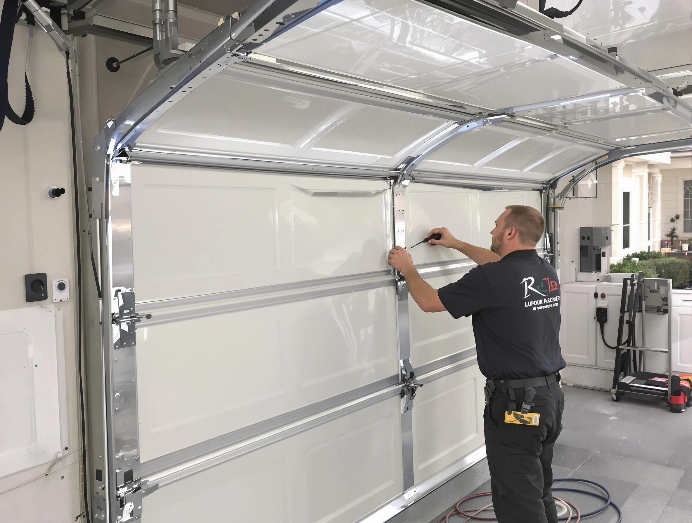 O'Hara Garage Door Repair professional performing panel repair in O'Hara
