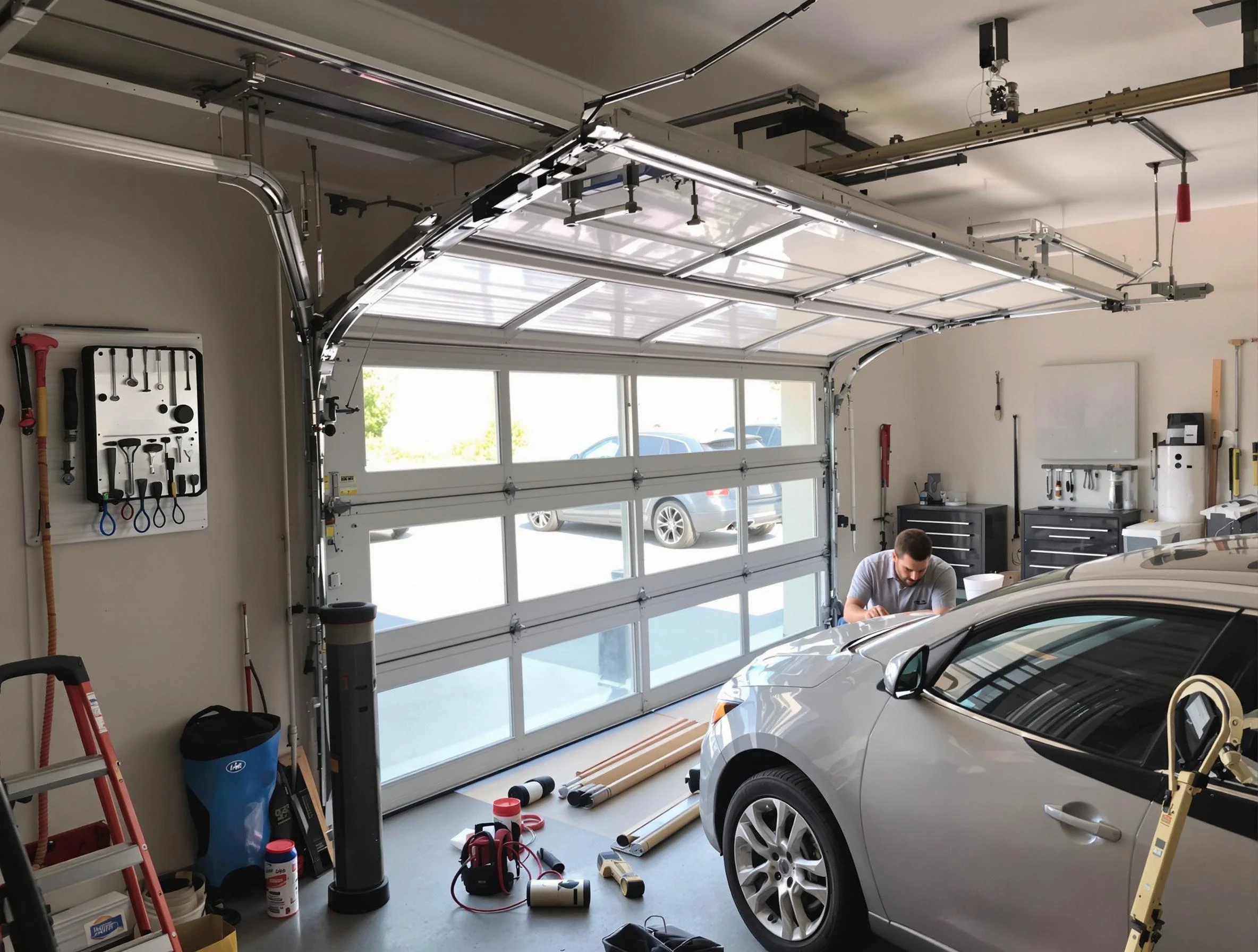 Garage door noise reduction service by O'Hara Garage Door Repair in O'Hara